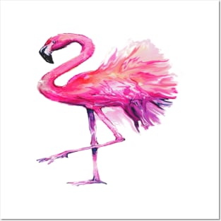 Pelican Pink  Flamingo Posters and Art